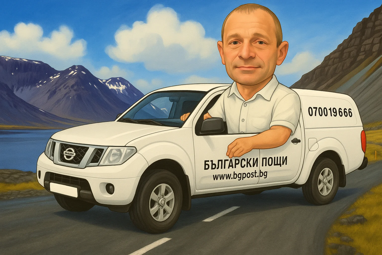 Карикатура за служител в български пощи