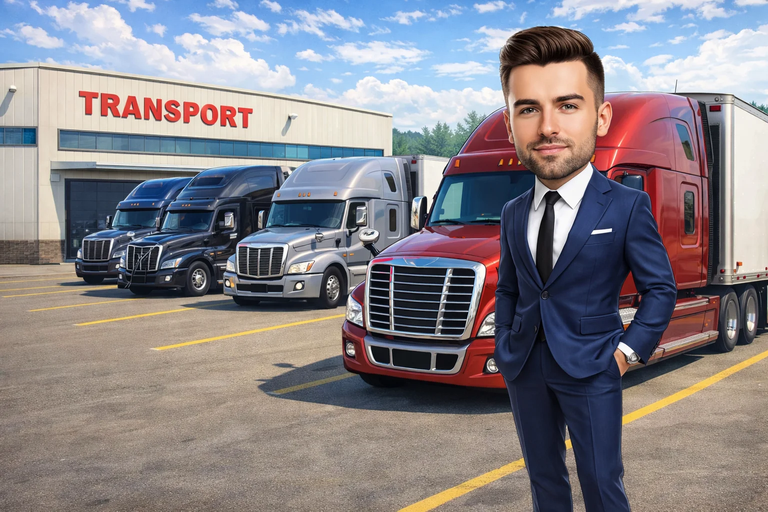 Карикатура за шеф на транспортна фирма