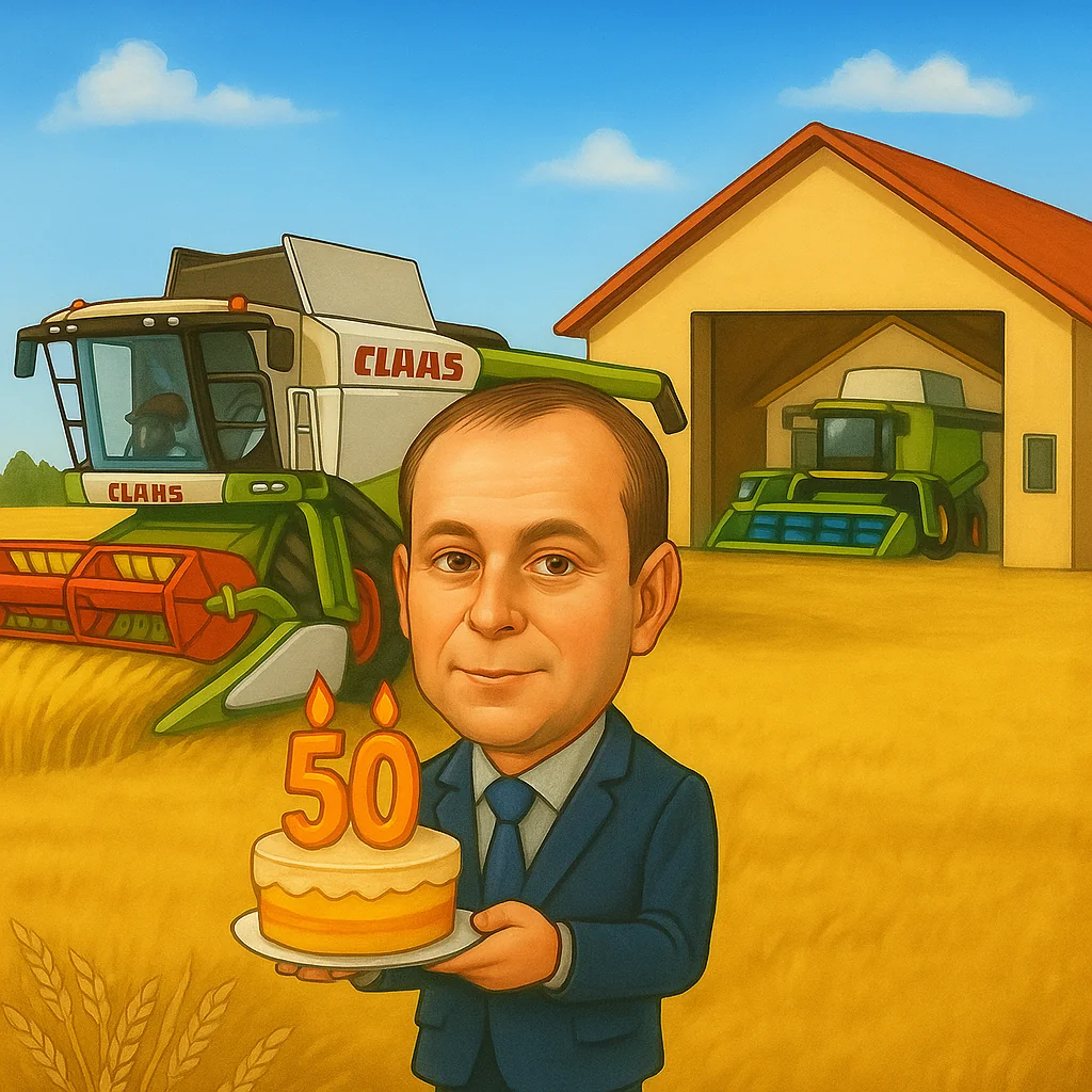 Карикатура за рожден ден на фермер/земеделец